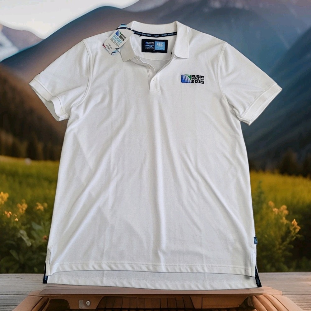 🏉NWT Canterbury‎ Rugby World Cup 2015 Polo Shirt Men's 2XL White England